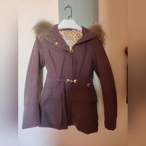 Italian fur trim parka Medium